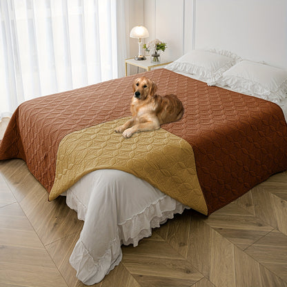 Waterproof dog bed cover with non-slip backing, stain resistant pet blanket for furniture, couch & sofa protection, ideal for small to medium breeds.