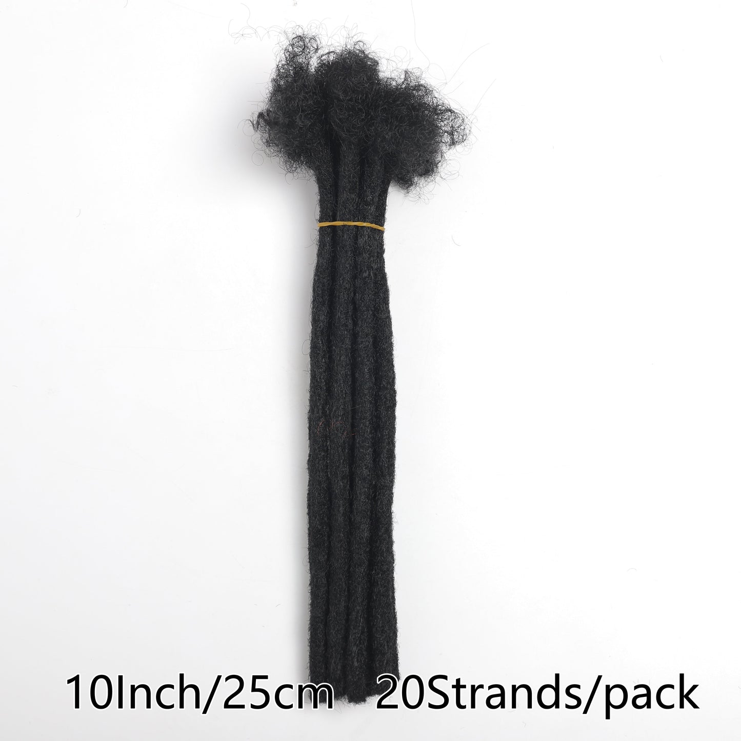 [Customer Favorite] 10-Inch Crochet Synthetic Loc Dreadlocks Extensions with 20 Strands, 0.8cm Wide, Hip-Hop and Reggae Inspired Style, Fashionable Afro Kinky Locs, Edgy Dirty Braids, Ideal for Punk Rock Fashion