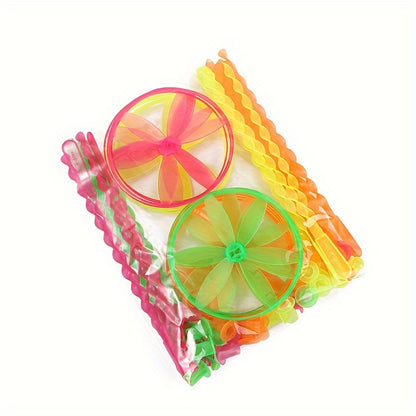 40 pieces pack of Flying Fairy hand push and rotate disc helicopter toy, perfect for outdoor camping and lawn games. Ideal for parties, festivals, and birthdays.