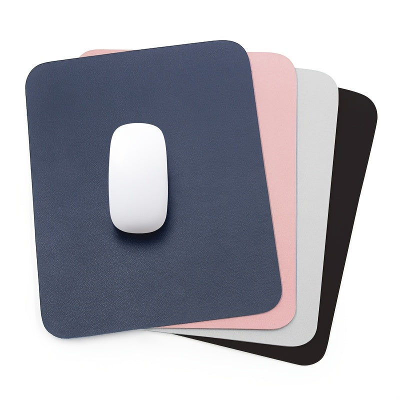 Premium faux leather mouse pad, 18x20cm, waterproof and scratch-resistant. Ideal for office, gaming, and everyday use.