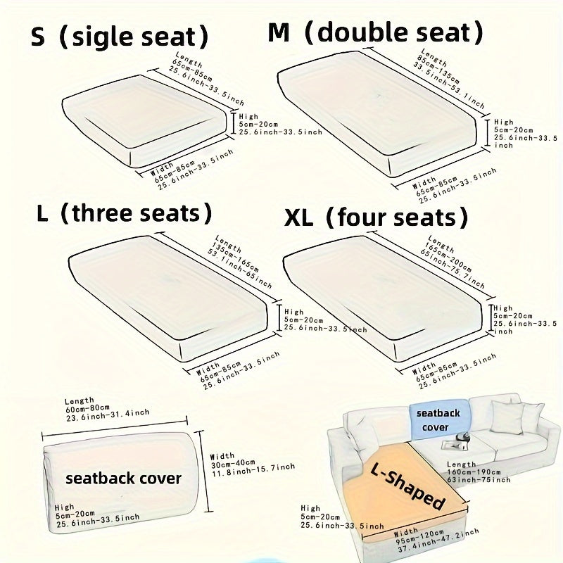 Kletka naqshli polar fleyts sofa qoplamasi, universal moslashuv, mashinada yuvish mumkin, ko'p maqsadli