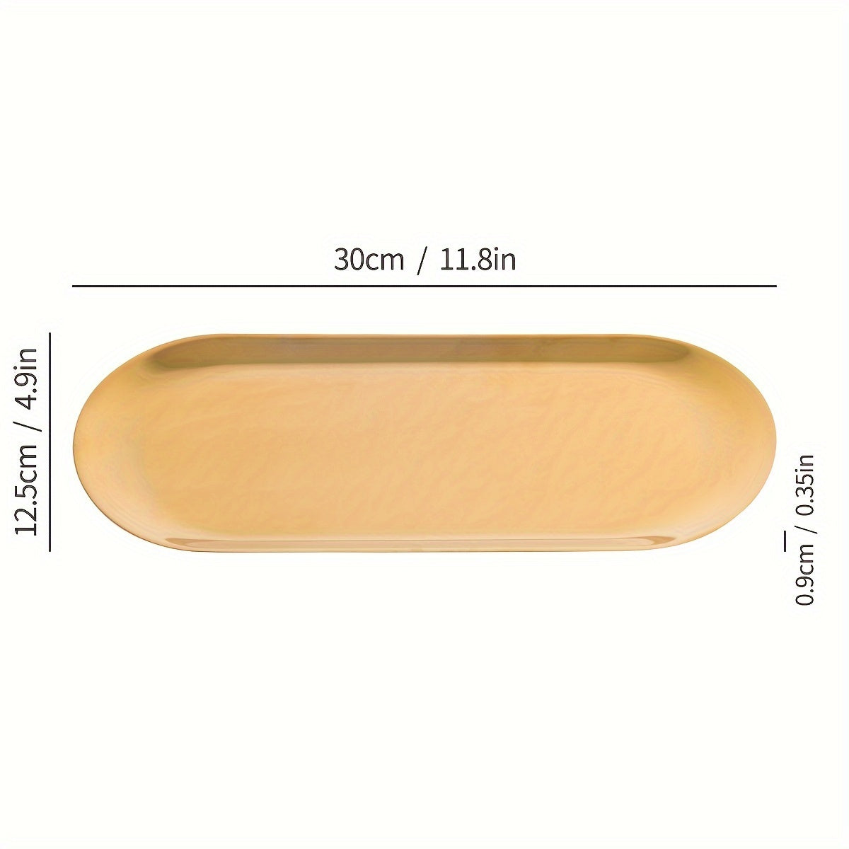 Stylish Oval Serving Tray in Glorious Gold - Suitable for Festive Occasions like Christmas, Halloween, Easter, and Valentine's Day - Great for Serving Fruits, Desserts, Snacks, and Salads - Crafted with Stainless Steel, Perfect for Home or Restaurant