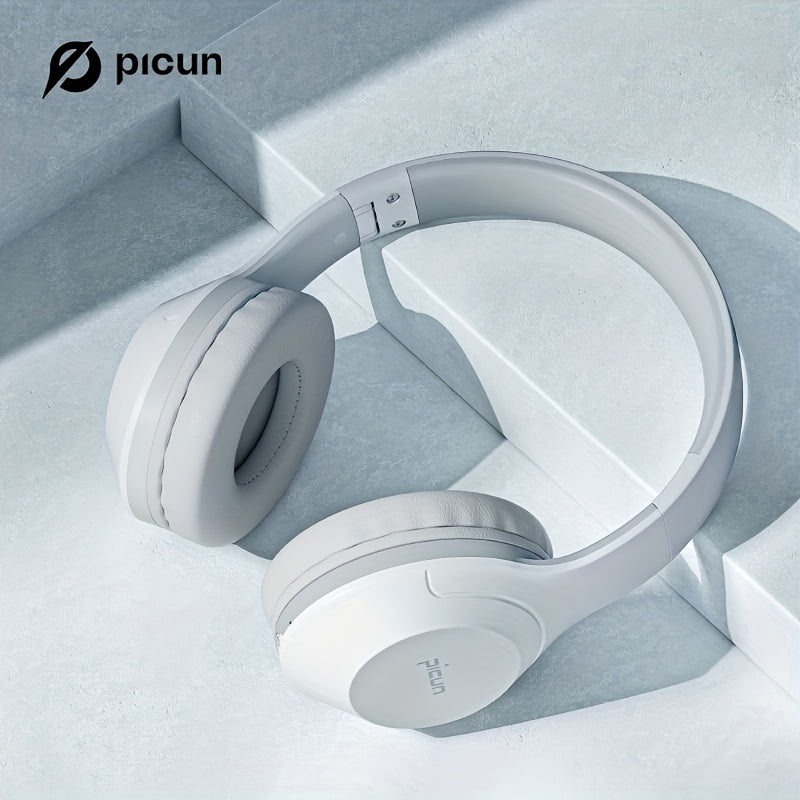 Picun B-01S Wireless Headphones: HD Stereo Sound, Built-in Microphones, Deep Bass, 46 Hours Playtime, Foldable Lightweight design, TF/Cellphone/PC/Home.