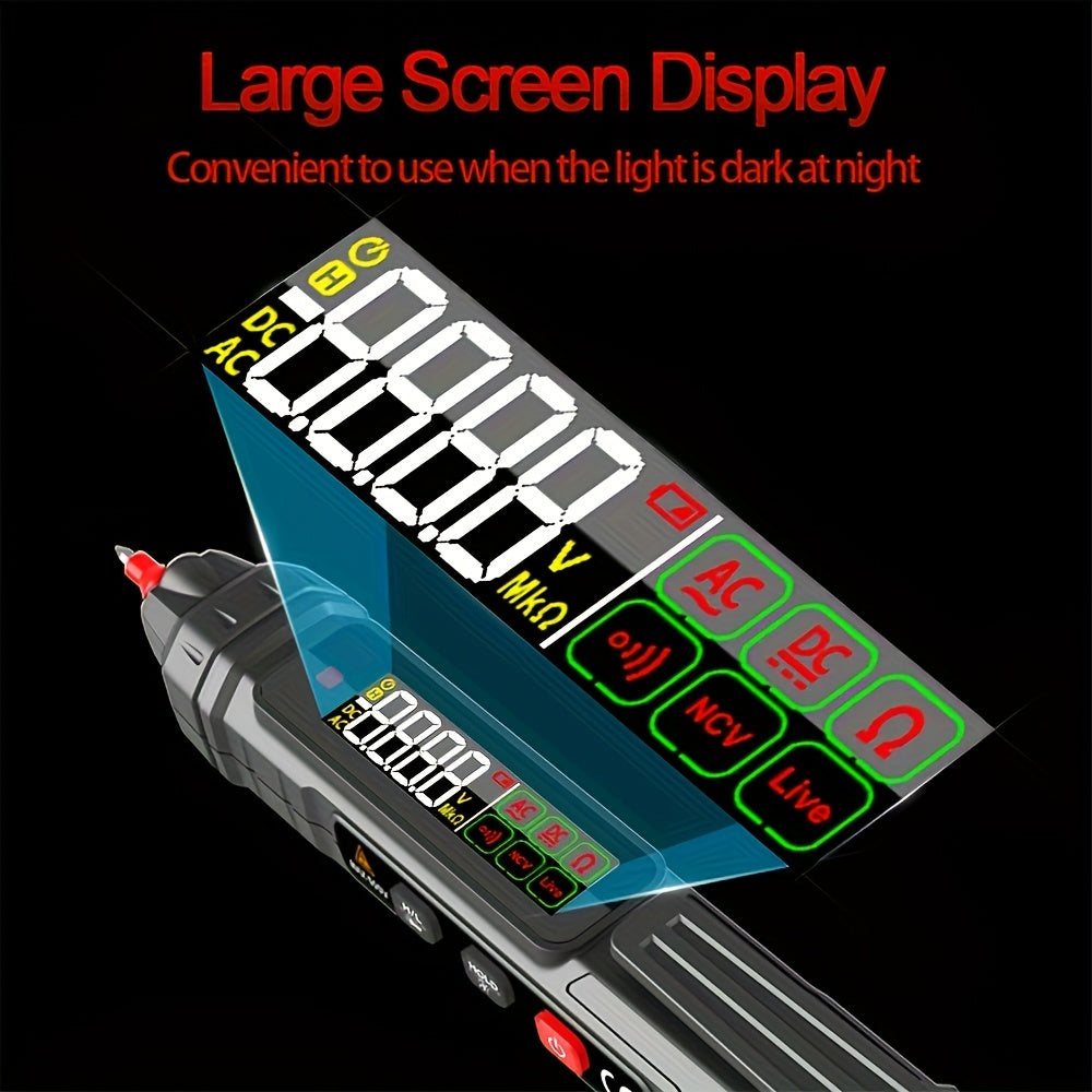 ZLLJMETER Digital Pen Multimeter: Auto Range, Non-Contact Voltage & Resistance Testing, High Precision (0.1), Battery Powered, Plastic, for Industrial Measurements, Battery Not Included.