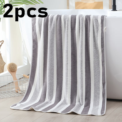 1/2 pack of 68.58 x 137.16 cm microfiber bath towel set. Ultra soft, highly absorbent, lightweight, and quick drying. Perfect for body, sport, yoga, spa, and fitness.