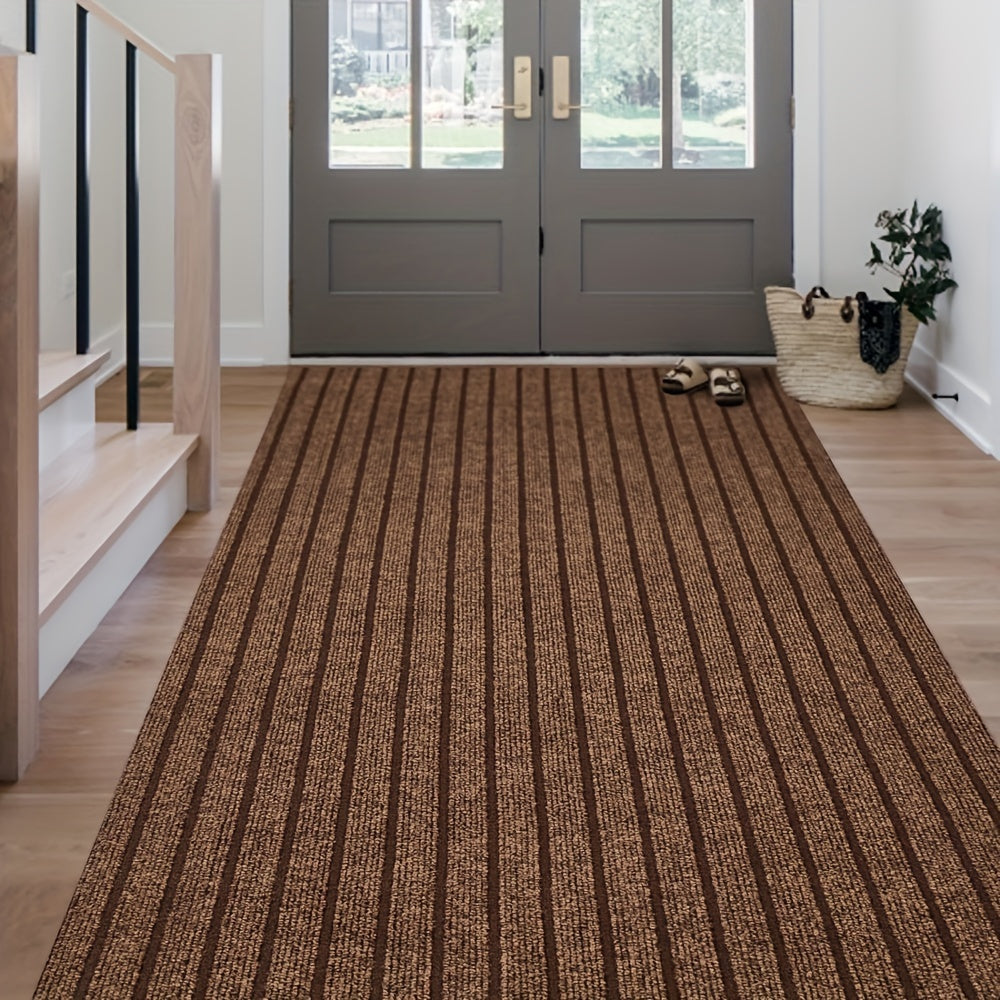 Non-slip laundry room carpet with rubber backing, washable indoor/outdoor runner carpet (1800G/㎡), ideal for entryways and balconies.