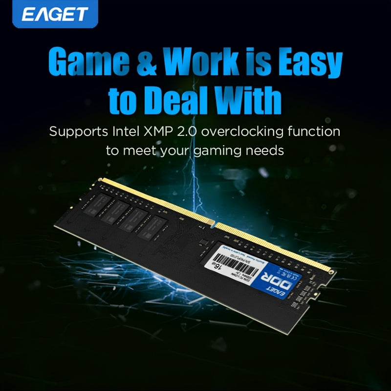 EAGET DDR4 3200MHz Desktop RAM, 8GB/16GB, High-Performance Memory Module for Intel & AMD Systems