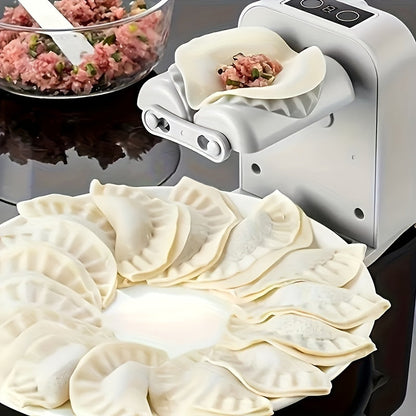 This rechargeable electric dumpling maker features a 600mAh lithium battery and USB charging. It is food-safe and can make up to 1500 dumplings per charge. Perfect for home cooking and dining, this automatic dumpling machine is ideal for creating