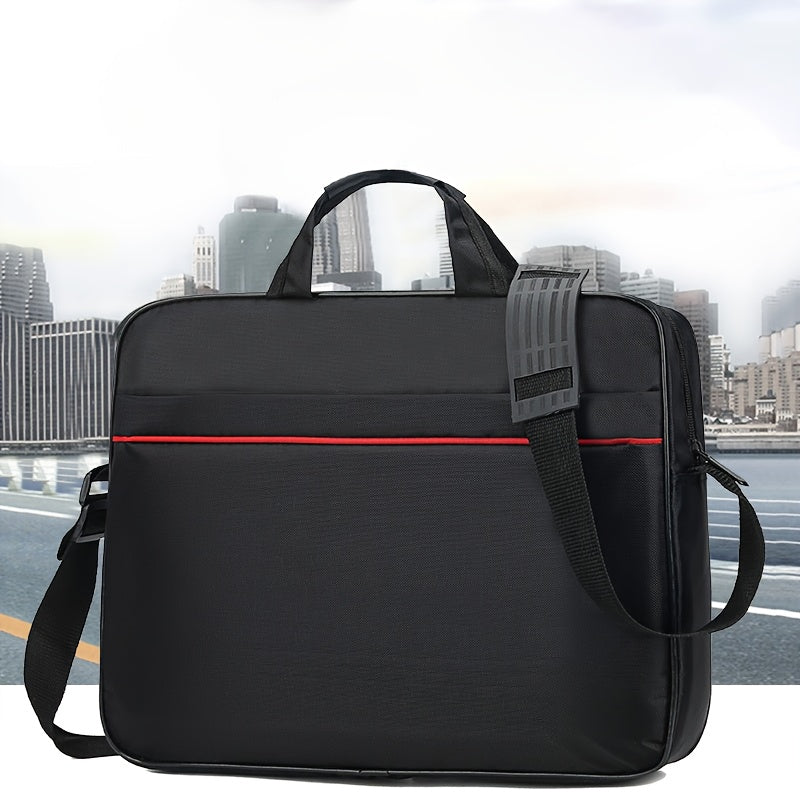 Men's casual 38.1 cm laptop briefcase with shoulder strap, TSA compliant and made from durable nylon