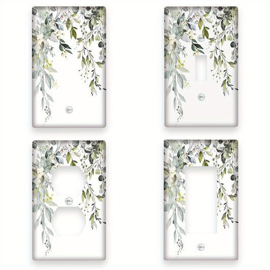 Green Eucalyptus Switch Plate Cover for Light Switch or Outlet - Decorative Wall Plate