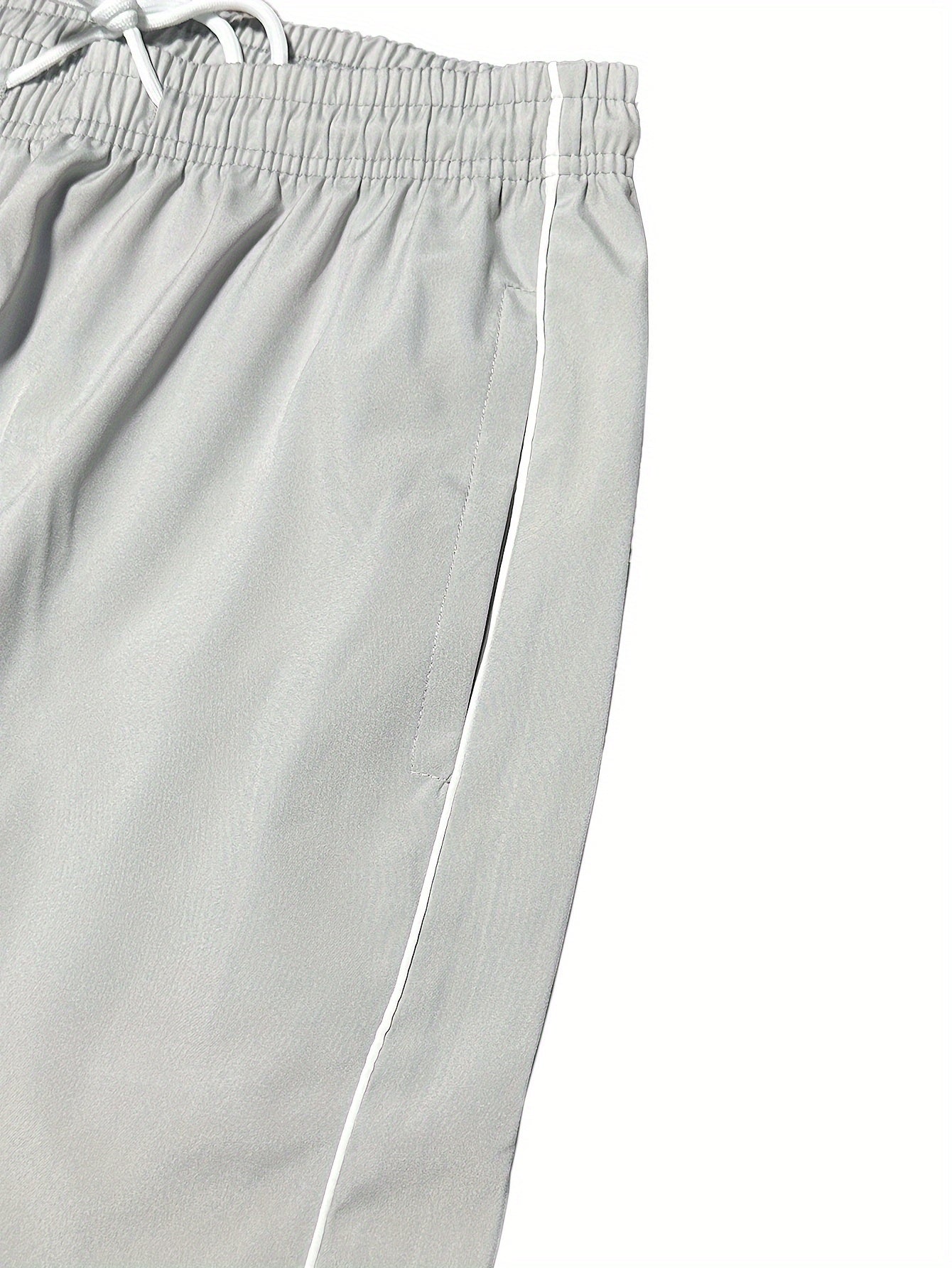 Men's Jogger Pants with Color-Blocking Stripes