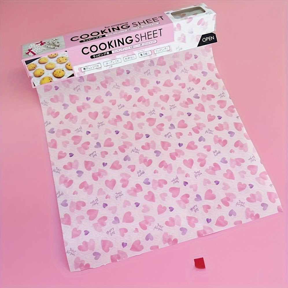 1 Roll of Adorable Patterned Wax Paper Sheets - Perfect for Grease-Resistant Baking and Disposable Food Wrapping for Sandwiches, Hamburgers, Fried Chicken, and More! A Must-Have for Your Kitchen - Includes Gadgets, Stuff, and Accessories!