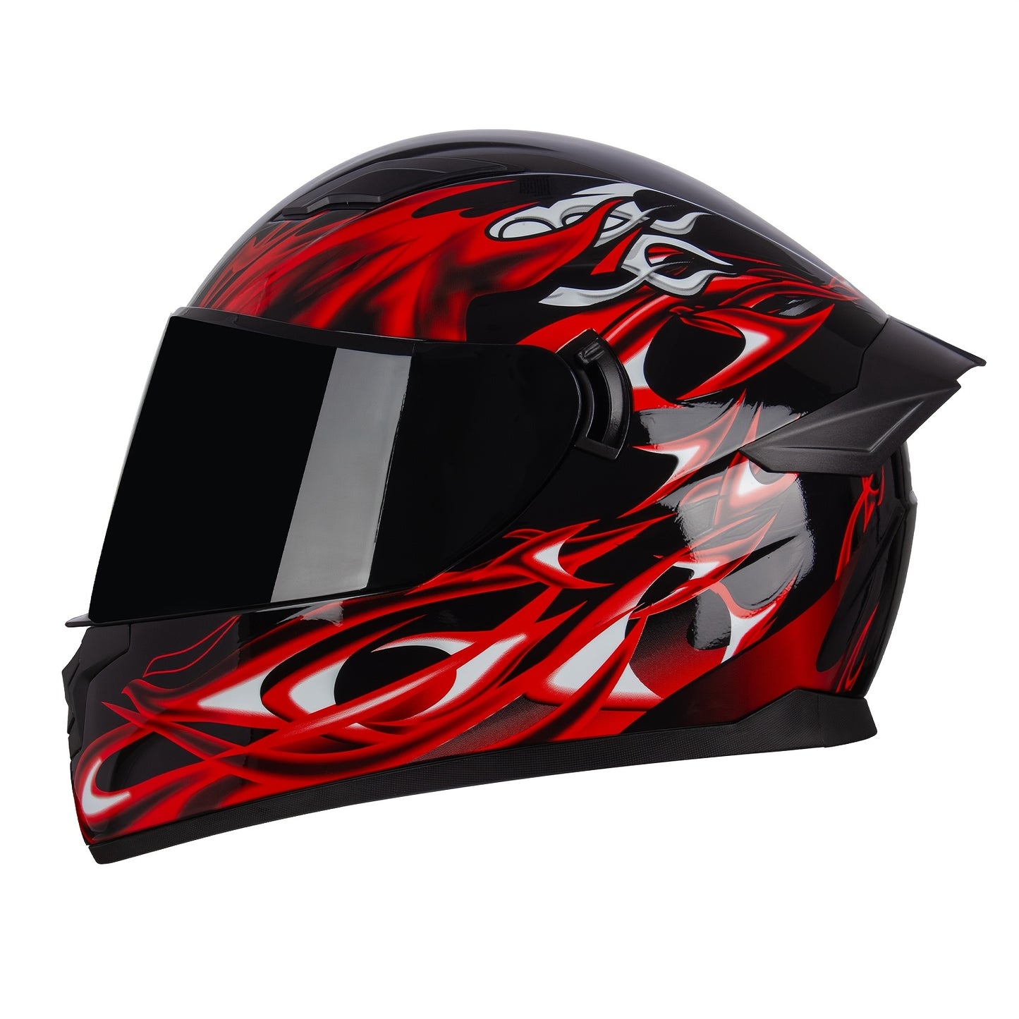 Crownracing Full Face Motorcycle Helmet made of ABS material, easy to clean, perfect for street biking and adults.