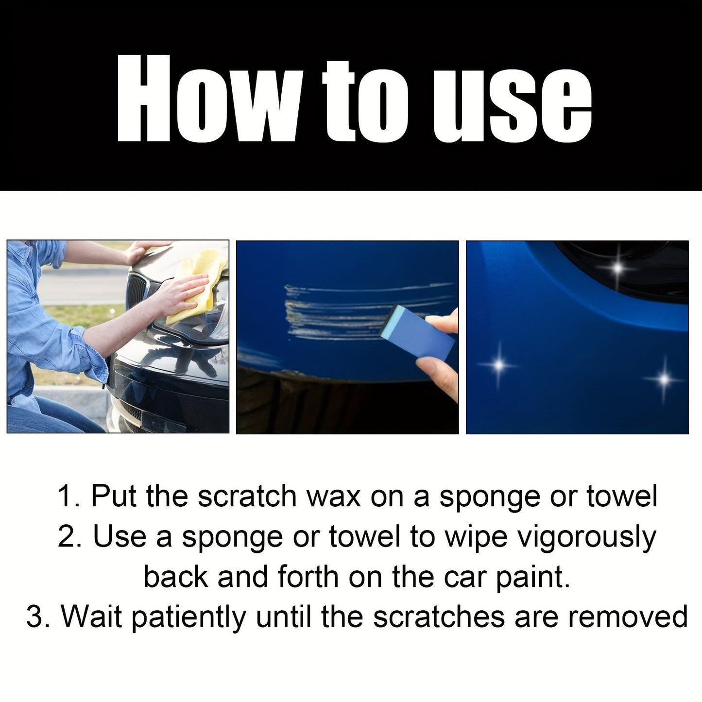 Our 1-piece Scratch Repair Wax is perfect for restoring car and metal surfaces. With a low odor, citric acid formula, it also works as a home cleaning metal polisher. Use it to detail your car and remove auto body scratches.