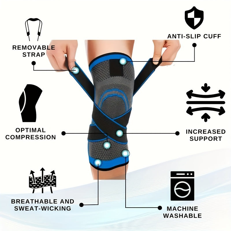 Get 2-Pack Knee Support Braces for Running, Cycling, and Exercise. Order one size up for best fit.