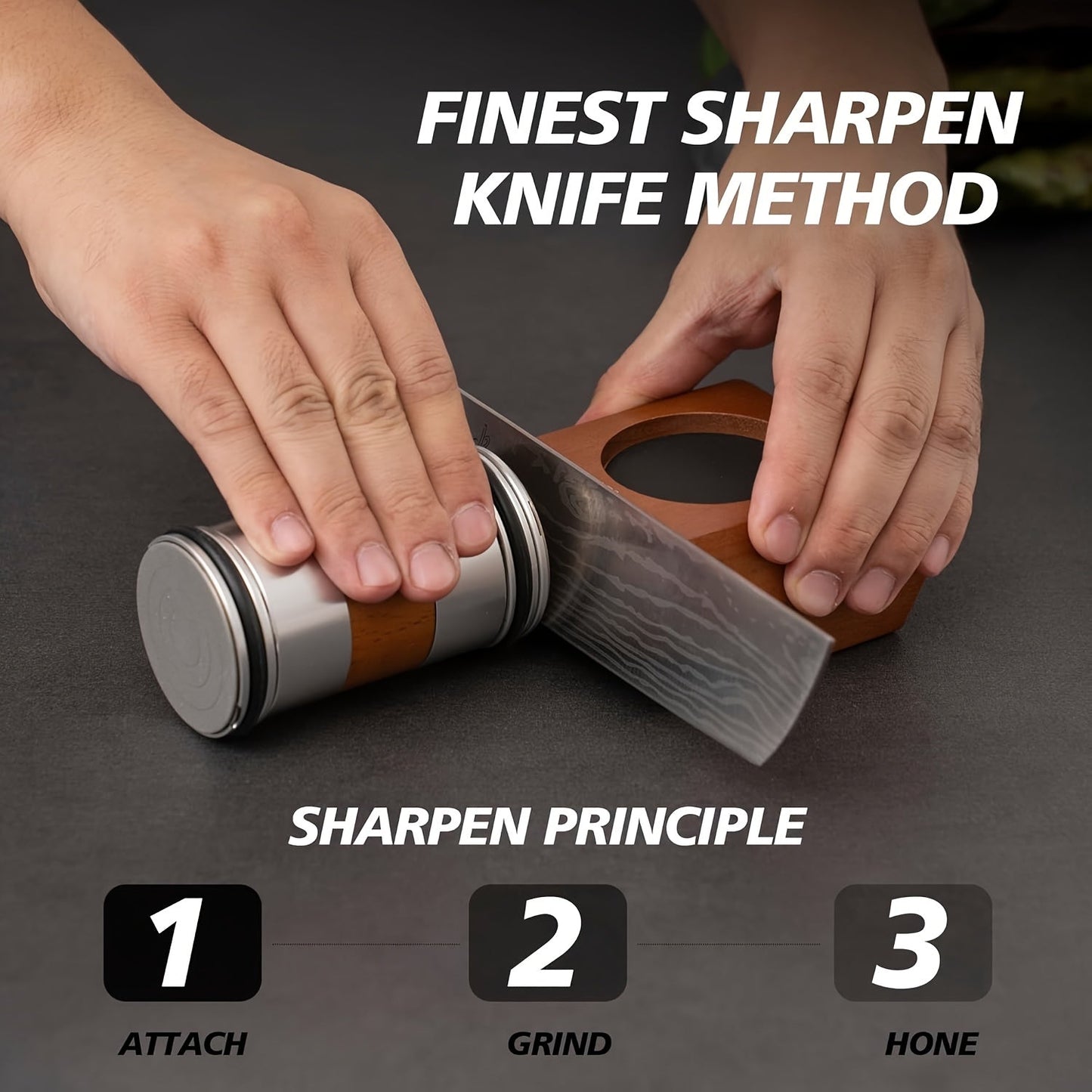 Golden Aluminum Alloy Knife Sharpener