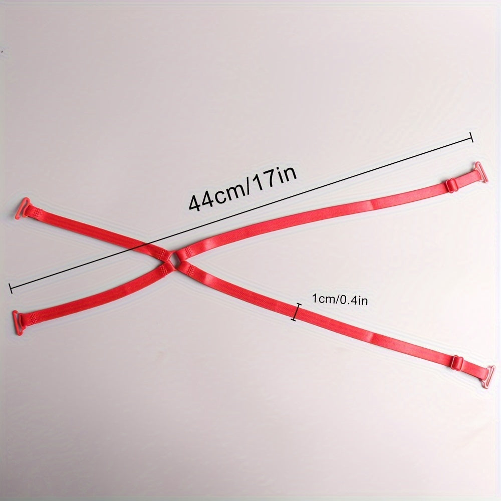 Регулируемые нейлоновые плечевые ремни для женского нижнего белья и трусиков, с нескользящими невидимыми перекрестными бретелями.