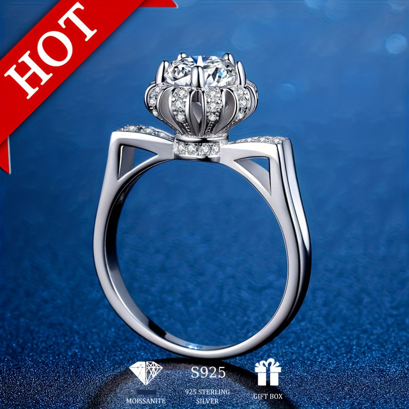 Sterling Silver Cat Ring with Moissanite Stones - Perfect for Birthdays, Proposals, Engagements, Weddings, Anniversaries, and as a special gift for any occasion.