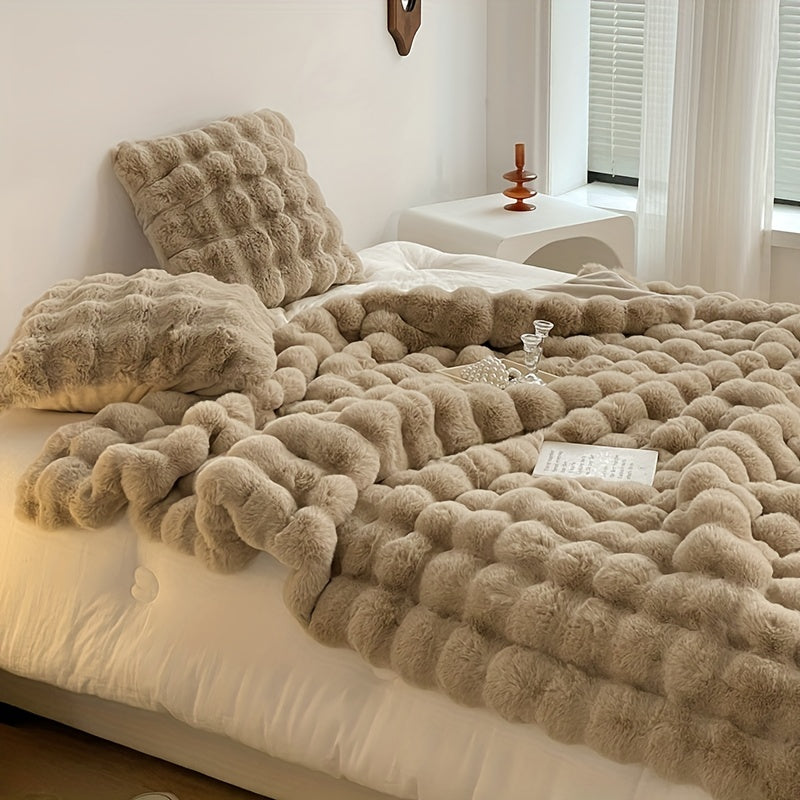 Soft and plush, this solid color blanket is perfect for snuggling up on the couch, in the office, or while camping and traveling. It's a versatile gift that can be used year-round.