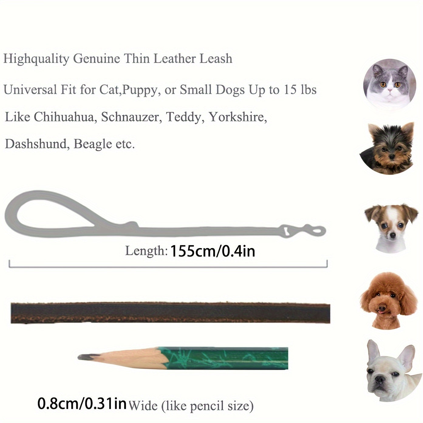 High-quality dog leash for small to medium breeds, featuring a soft and comfortable design with a stylish golden metal handle. Available in black, brown, red, and green color options. Ideal