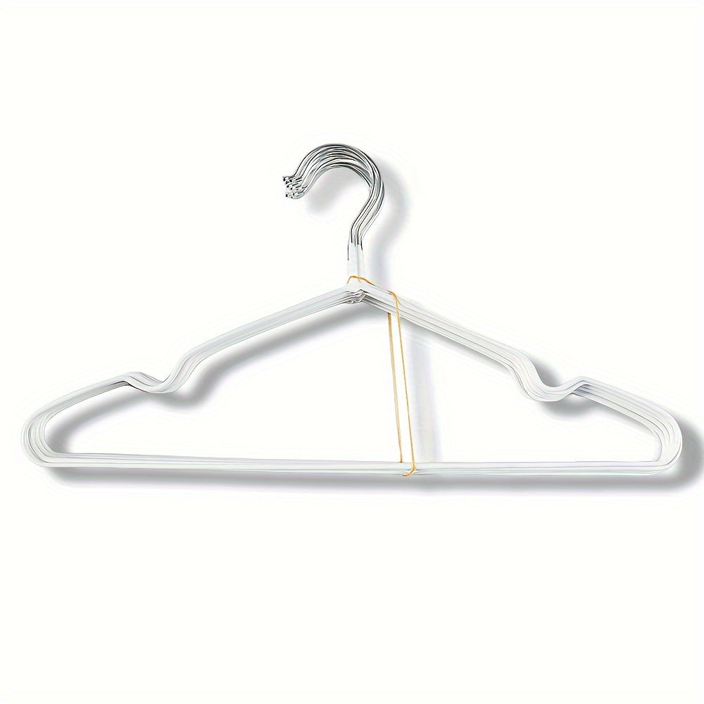 Set of 10 Sturdy Metal Hangers - Strong, Reliable Construction for Neat Home Storage & Organization