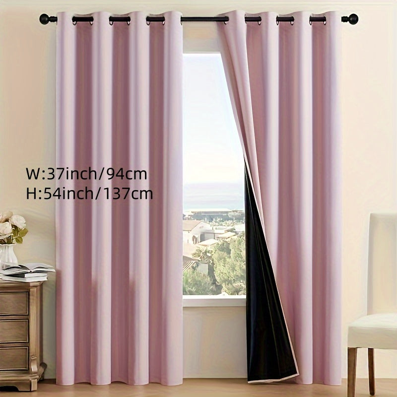 Classic Thermal Insulated Blackout Drapery Panel with Grommet Top - Made from 100% Plain Weave Polyester Fabric, Perfect for Bedroom and Various Rooms. Hand-Washable for Privacy and Energy Efficiency.