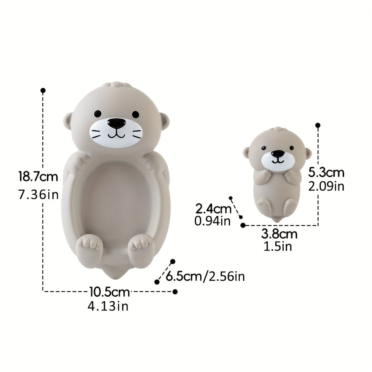 Set of 4 Silicone Otter Bath Toys with Floating Seal Design, Safe and Long-lasting Water Play Set for Kids, Perfect Bathing Toys for Children, Great Gift for Toddlers