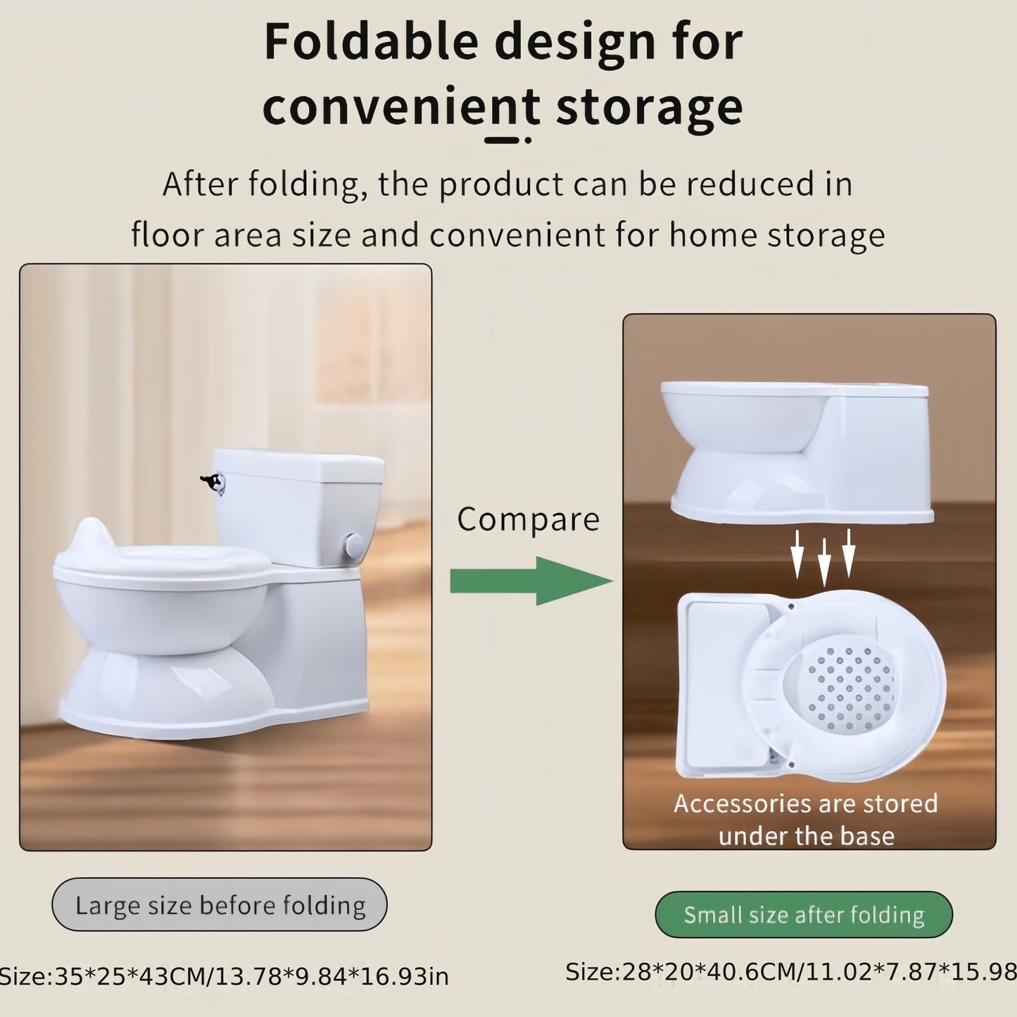 My Size Potty Training Toilet for Kids - Features Flush Sound and Realistic Design to Help Toddlers Gain Independence in the Bathroom - Easy to Clean Plastic Potty Suitable for Ages 0-8 Years.