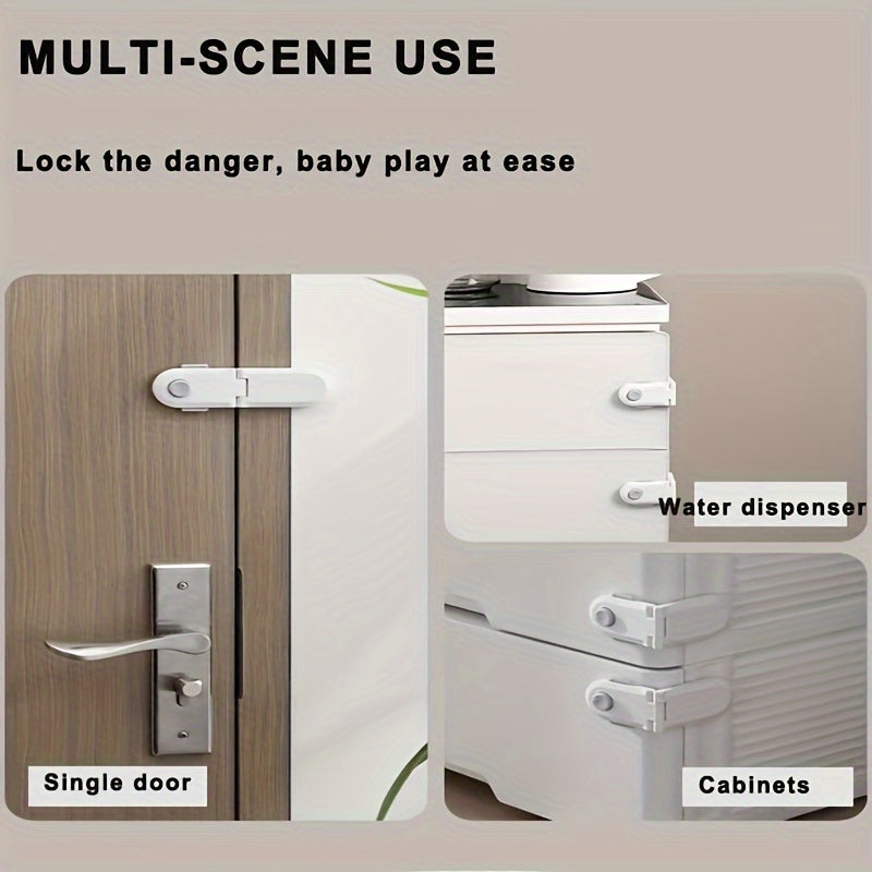 1 piece of Safety Drawer Lock with Right Angle Lock, suitable for Cabinet Doors, Refrigerator Doors, providing multifunctional safety protection.