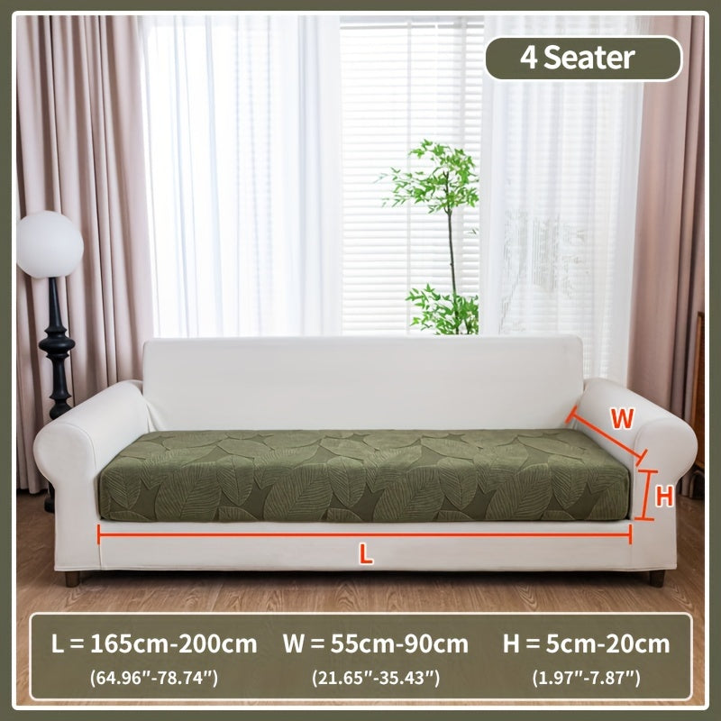 Waterproof elastic sofa cover suitable for all seasons, featuring a modern non-slip design for living room or office decor.