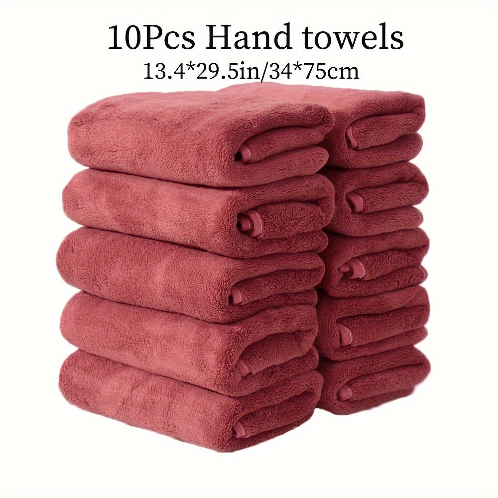 Soft and comfortable microfiber hand towel set with good water absorption, suitable for family, shower, fitness, and sauna. Available in multi-color options.