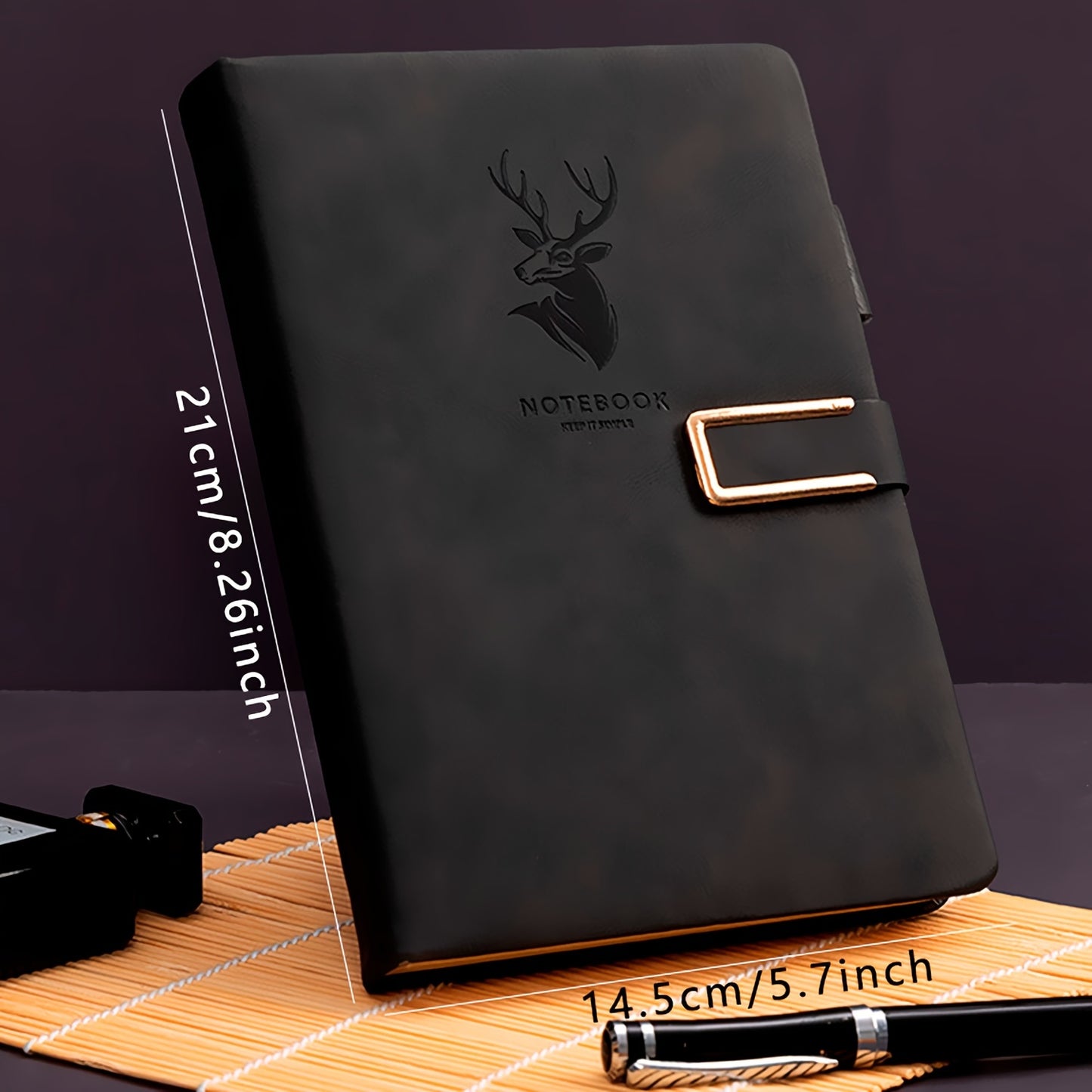 Customizable ultra-thin A5 notebook with soft cover, bookmark, and waterproof design for office, business, and student use.