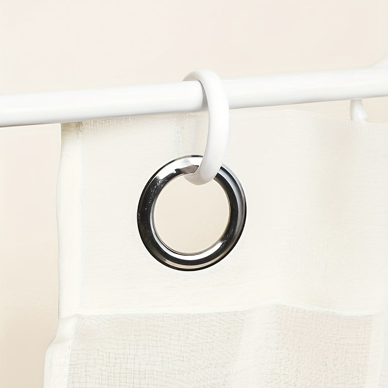 Twenty-pack of premium plastic circular curtain hooks - Timeless design, perfect for windows and showers