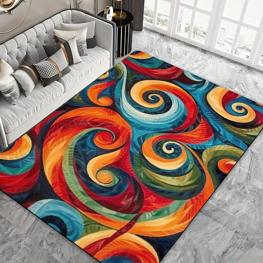 Soft and thick abstract three-dimensional line kitchen floor mat with a thickness of 8mm. Can be used in the living room, bedroom, and indoor doors. This machine-washable entrance carpet is a decorative addition to any space. Ideal for kitchen use.