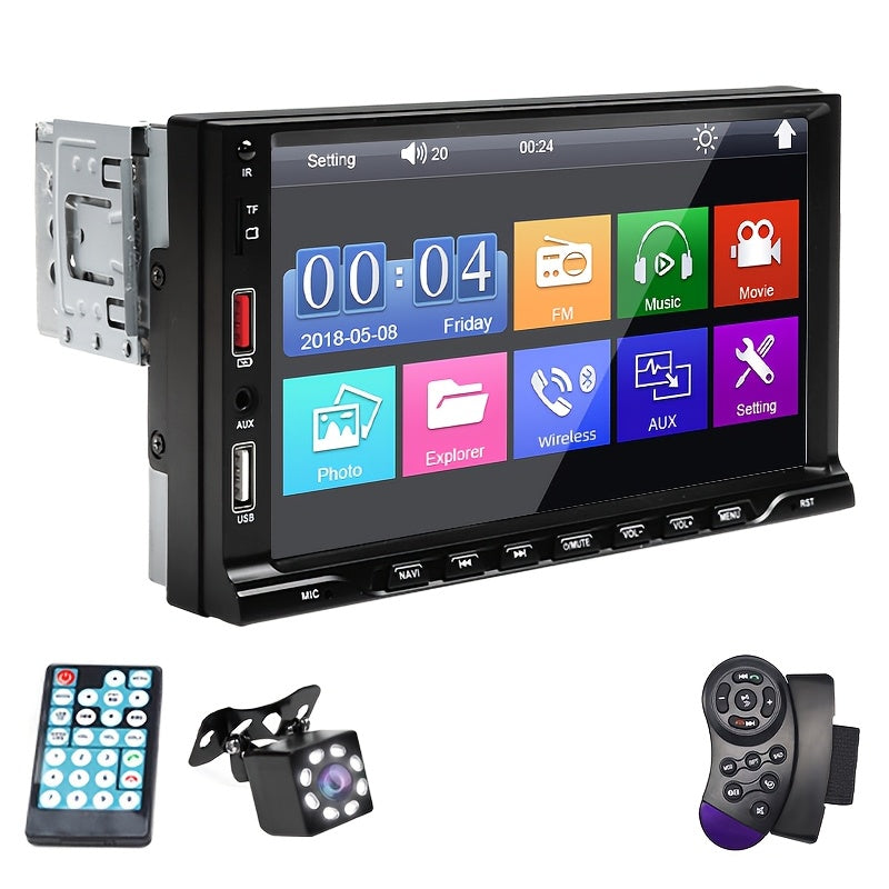 7" Touch Screen GPS Audio Receiver with DVD Player, USB Aux Input, Car Radio, Mirror Link Compatible