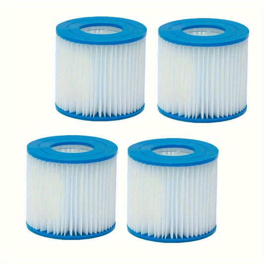 Two replacement pool filter cartridges that are compatible with D-Type, Summer Waves P57100102, SFS-350, RP-350, RP-400, RP-600, RX-600, SFS-600 models. These cartridges also include a plastic vacuum floor attachment.