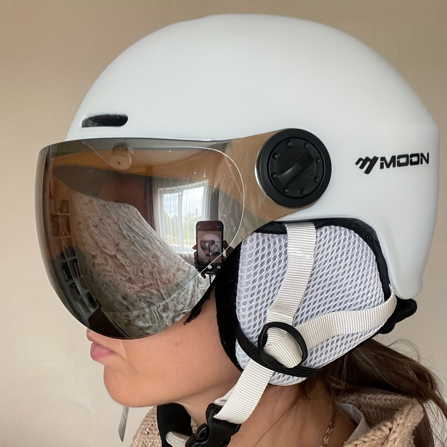 High-quality MOON Skiing Helmet Goggles for outdoor sports and skateboarding.