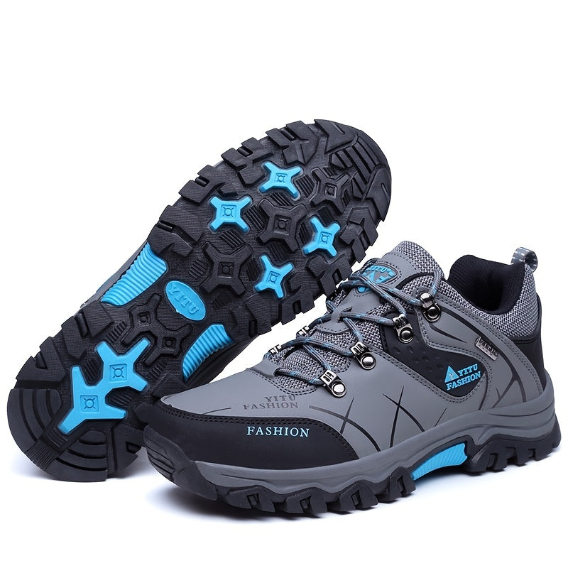 Men's durable hiking shoes - comfortable and anti-skid for hunting, camping, and trekking.