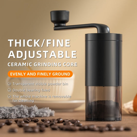 Hand Coffee Grinder: This hand-operated coffee machine allows you to grind coffee beans to your preferred thickness. It also features an adjustable setting for fine grinding. The grinder includes a generous storage compartment for ground coffee powder.