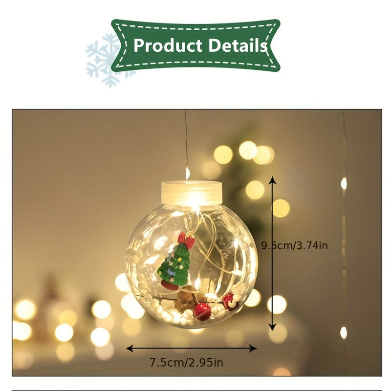 1 Set of USB-powered LED curtain lights featuring a snowman pendant with blinking yellow light. Suitable for various holiday decorations.