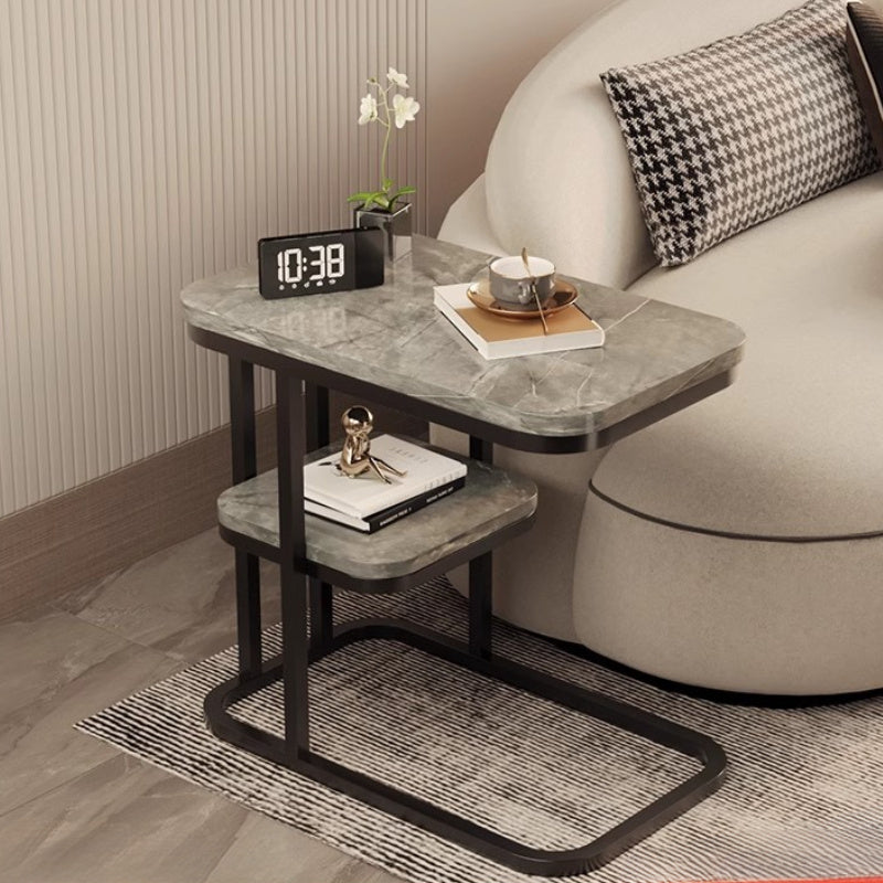 Luxury corner table with storage for balcony or sofa side.