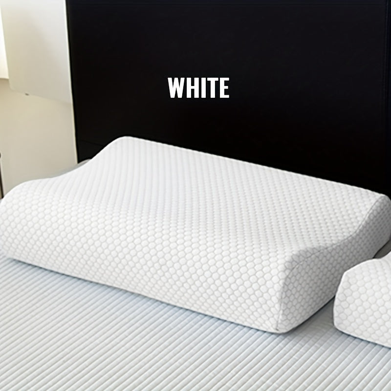 Memory Foam Pillow designed for Comfortable Sleep, Contour Shape for Neck and Cervical Support on Bed