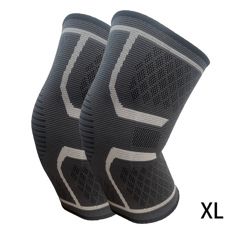 2-Pack Compression Anti-Slip Knee Pads for Running, Cycling, Weightlifting Fitness Training, Warm Knee Brace, Multiple Colors Available