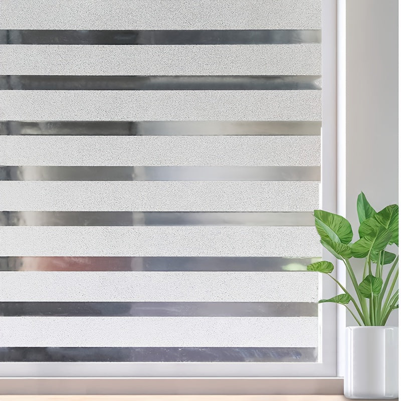 Privacy frosted glass window film for 1pc, featuring static cling technology for easy removal and reapplication. This film provides heat control and UV blocking for doors and windows, making it perfect for living rooms, bathrooms, bedrooms, offices, and