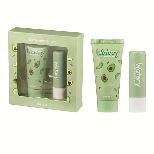 Autumn & Winter Hand Cream and Lip Balm Set with Vitamin C, for all skin types. Deep hydration, crack prevention, portable for on-the-go use.