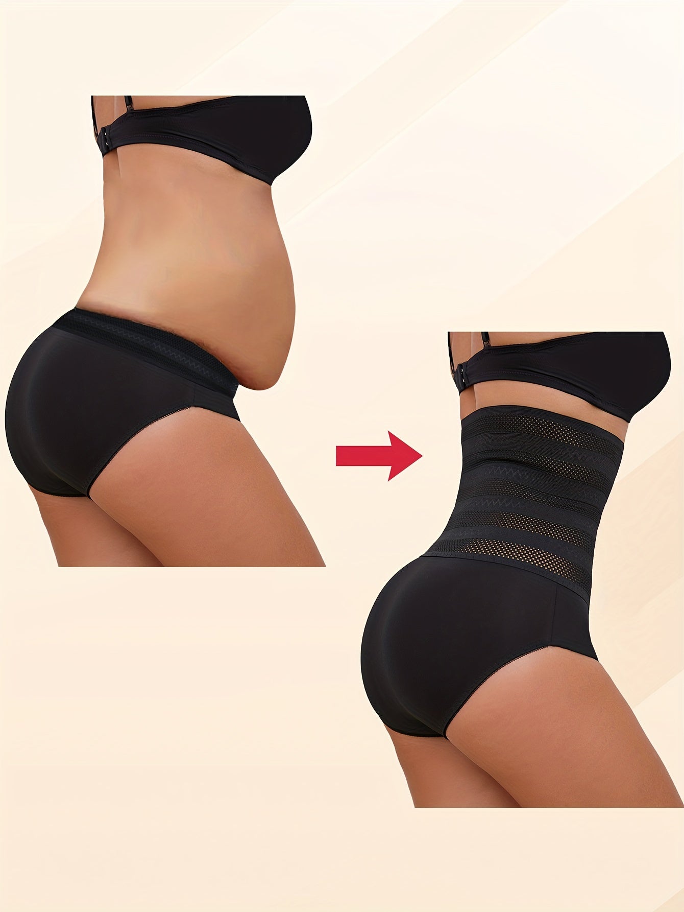 High-waisted shaping panties for women that control the abdomen and lift the hips.