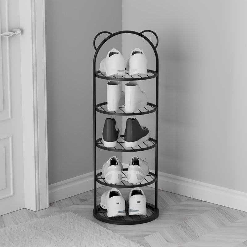 Compact Shoe Rack for Kids - Sturdy Metal, Multi-Level Storage Solution for Home & Dorm, White, Over-the-Door, Slim Design, Shoe Storage Unit