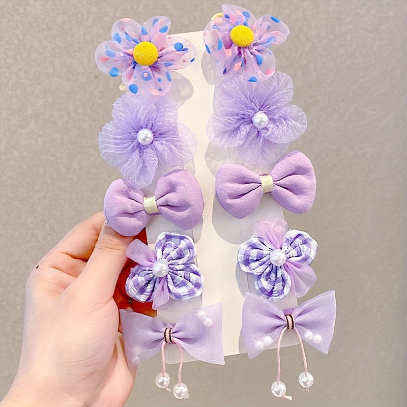 10 cute flower hair clips - ideal for girls' summer outings.