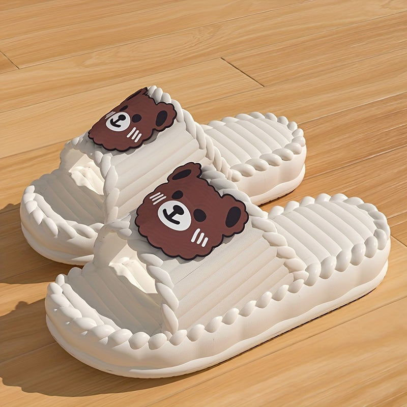 Women's Summer EVA Sandals with Adorable Bear Cartoon Slides