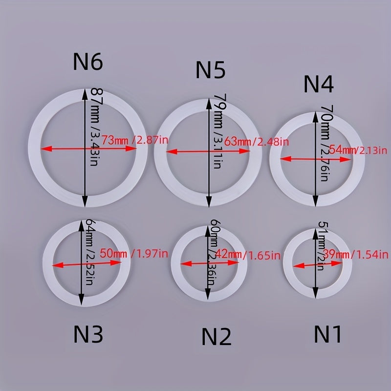 Сменные прокладки для гейзерной кофеварки - набор из 2 силиконовых уплотнительных колец для универсальных кофемашин эспрессо на плите